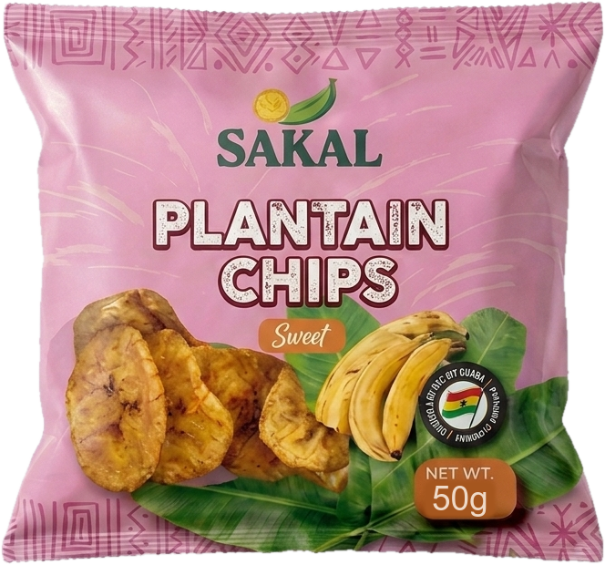 Sakal Plantain Chips Sweet, 50g pack